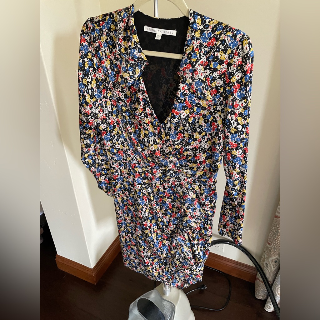 Veronica Beard-Floral Silk Mini Dress